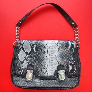 Cleo faux snake leather hand bag / purse